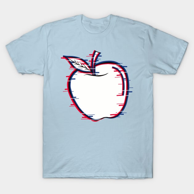 Glitched effect on an apple T-Shirt by Fruit Tee